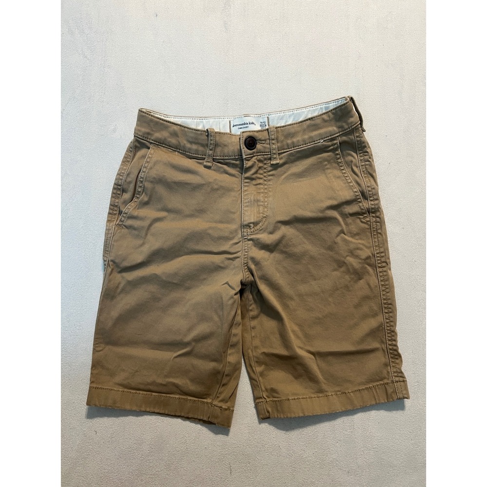 Abercrombie Kids Boys Chino Shorts Beige Khaki  11/12 Regular Adjustable Waist